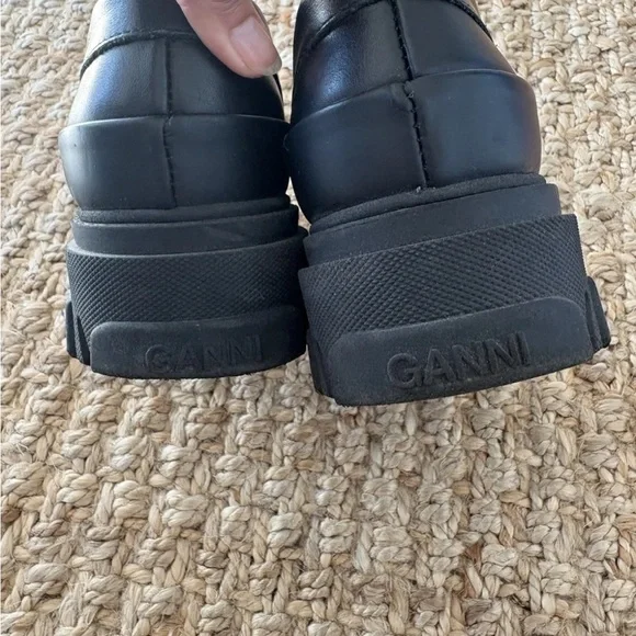 Sold - Ganni Calf Leather Platform Loafer  Size 37 - Picture 3 of 6